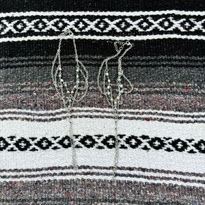 SILVER BEADED CHAIN BAREFOOT SANDALS SEXY